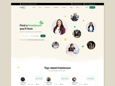 Freelancer Marketplace Website UI by Md Nasim Sarower on Dribbble