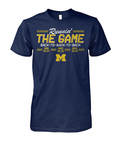 Michigan Football Back to Back to Back Champion Shirt