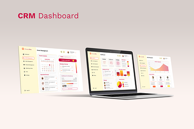 CRM Dashboard EventPro graphic design ui