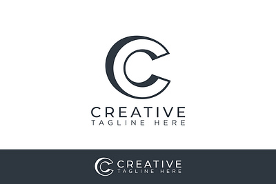 creative c letter logo design circle