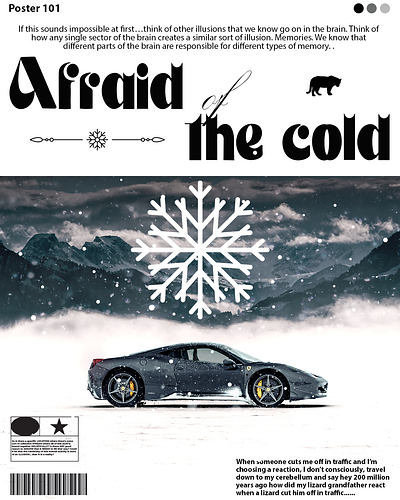 Afraid of the cold - Poster graphic design poster typography