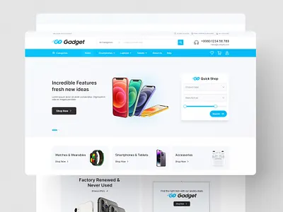 Go Gadget Ecommerce Website Design ecommerce design mobile product design ui ui designer uidesign ux uxdesign uxdesigner uxui webdesign website website design webui