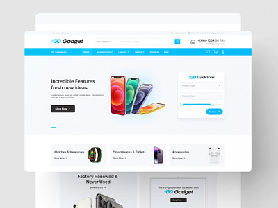 Go Gadget Ecommerce Website Design ecommerce design mobile product design ui ui designer uidesign ux uxdesign uxdesigner uxui webdesign website website design webui