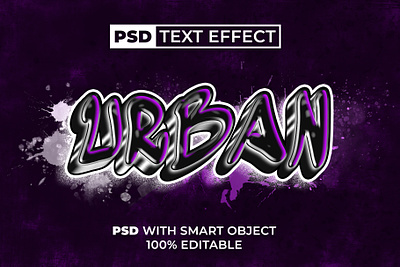 Graffiti Text Effect Style art design editable effect font graffiti lettering modern photoshop psd style text typography