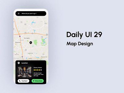 Daily UI #29 - Map Design 3d animation branding dailyui graphic design logo motion graphics ui