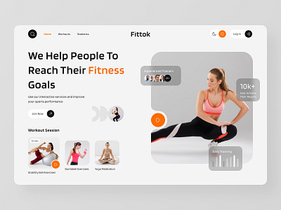 Fitness Landing Page figma fitness ui ux web design