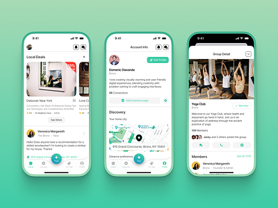 Location-based Social Networking App android app branding design designconcept designgoals dribbble figma illustration ios location based logo mobile networking social socialmedia ui uikit website