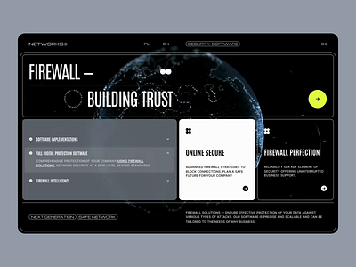 NETWORKS - Website Concept blog cms concept design firewall landing page metaverse minimalist modern online portfolio solutions space technology ui ux web web design webdesign website