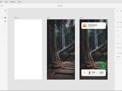 AR MAP NAVIGATION adobexd graphic design motion graphics ui visualdesign