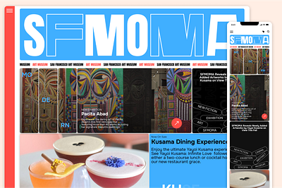 Redesign sfmoma museum adaptive design interface maximalism mobile ui uiux ux web web design