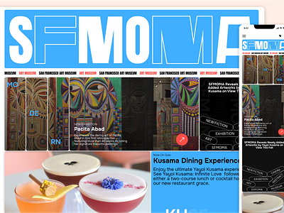 Redesign sfmoma museum adaptive design interface maximalism mobile ui uiux ux web web design