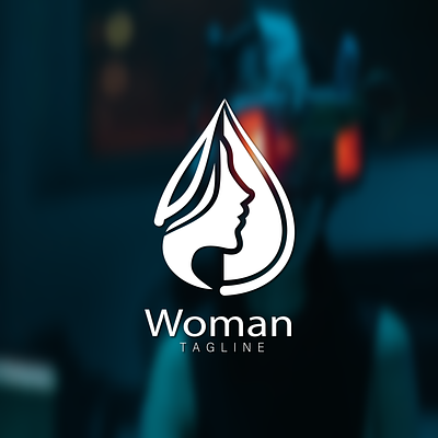 This is a logo woman. 3d branding graphic design logo ui