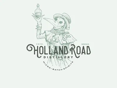 Holland Road Distillery graphic design logo
