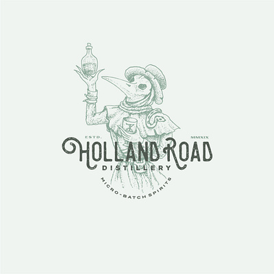 Holland Road Distillery graphic design logo