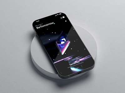 UI concept - Betomorrow 3D App 3d abstract animation app blender calendar cards color dark logo micro interactions mobile motion navigation nft progression space transition ui ux