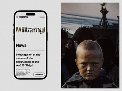 Militarnyi - Ukraine Military Website behance branding concept design figma graphic design illustration logo military mobile motion graphics news ui ukraine user experience ux uxui war weapon web