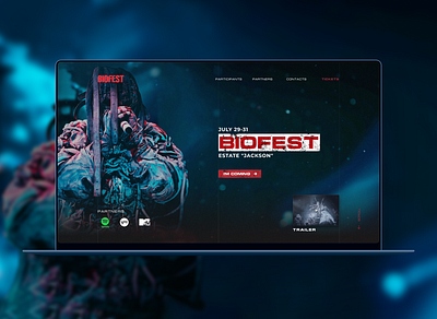 Music Festival website home page mask music music festival ui ux web design