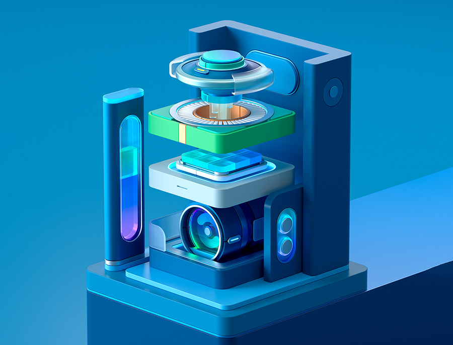 Concept technology scene 05 3d c4d cinema4d concept design oc render scenes t illustration tech technology ui web