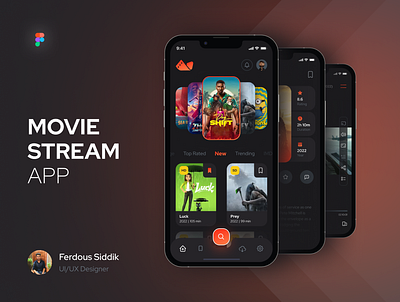 Movie Streaming App / App Design film app media player media player design movie app research stream streaming app ui ux design visual design xd