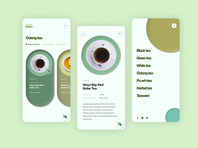 Tea brand app (Concept)_Figma aesthetic amazing animation app branding coffee cool design figma graphic design green health illustration logo prototype tea typography ui ux vector