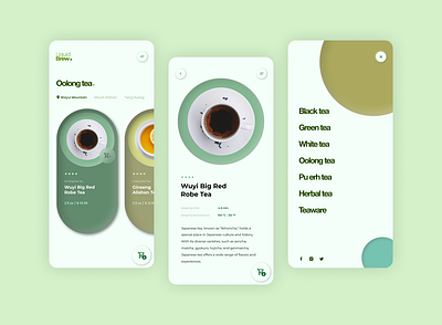 Tea brand app (Concept)_Figma aesthetic amazing animation app branding coffee cool design figma graphic design green health illustration logo prototype tea typography ui ux vector