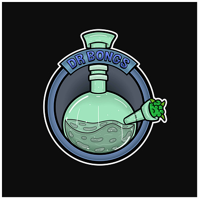 Glass Bong Logo and DR BONGS Text. legal