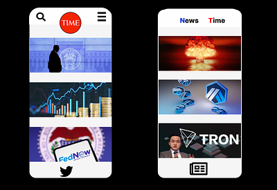News Time app branding graphic design ui ux