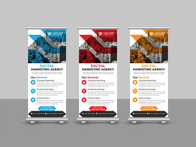 Corporate Business Marketing Roll Up Banner Design advertisement banner branding business corporate creative design display graphic design marketing modern pop up banner presentation print template pull up banner retractable banner roll up roll up banner stationery x banner