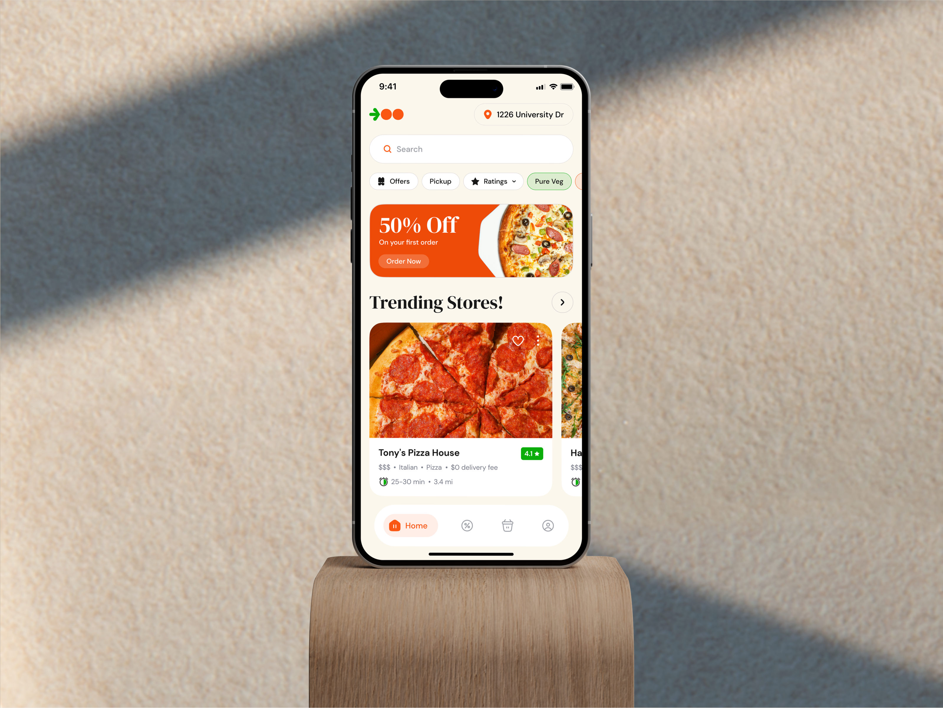 Pizza Delivery Mobile App app design delivery e commerce food food app food delivery food delivery app food delivery service homepage minimal mobile app mobile app design mobile ui online store product design serif fonts ui user experience user interface ux
