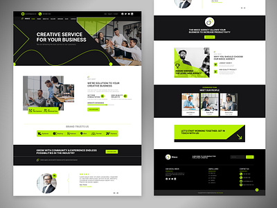 Agency Website agency branding cro design digital product figma homepage landingpage ui uiux user experience user interface ux website