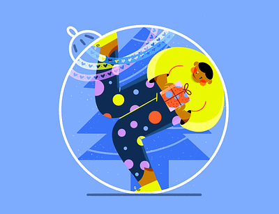 Xmas is coming!🥰 2d blue character design christmas christmas illustration commercial cute art design digital art drawing flat design flat illustration graphic design handdrawn illo illustration procreate procreate art xmas xmas art