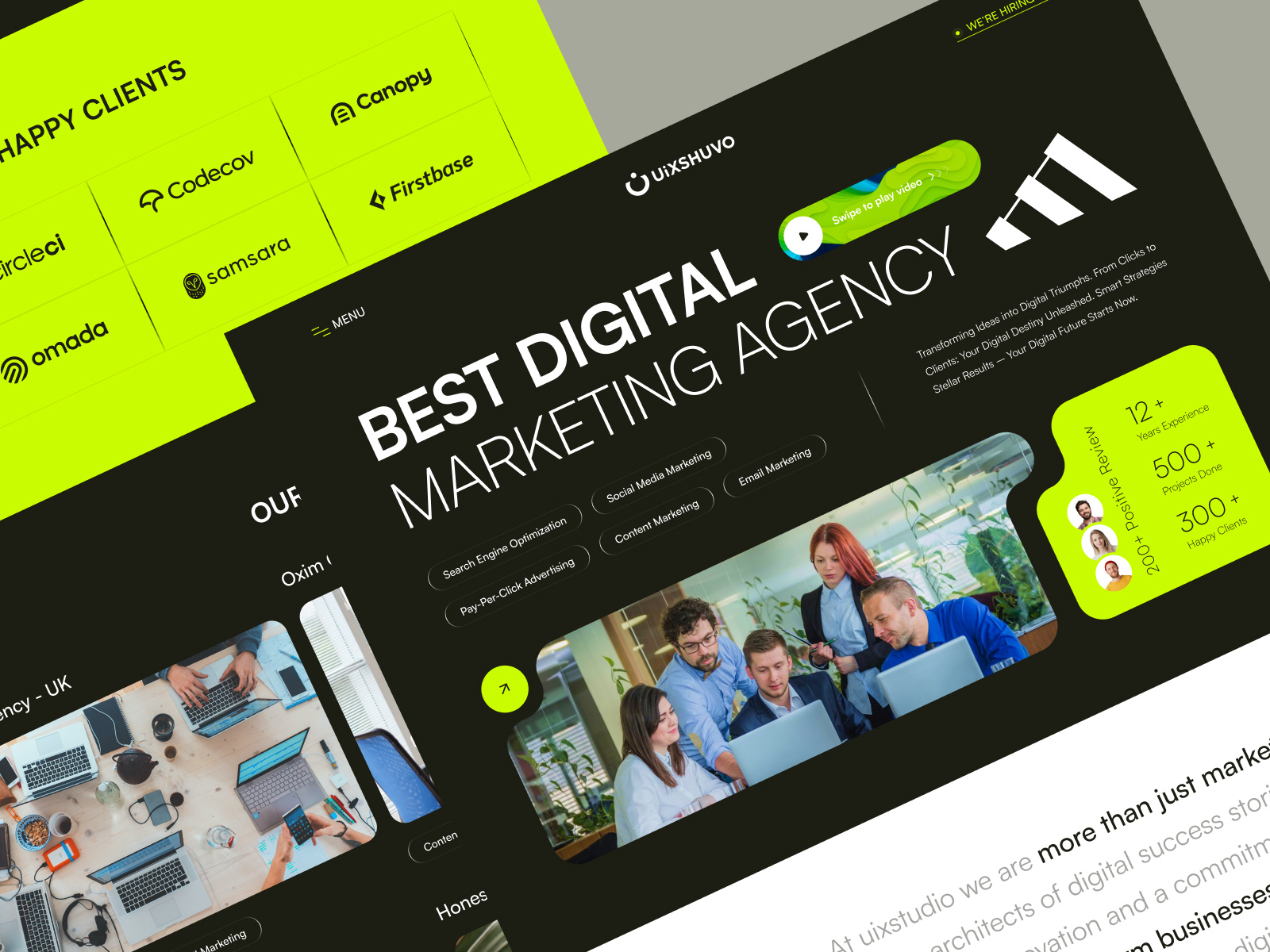 Example of Agency Website Design