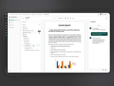 Bussiness Glossary - Knowledge Center ai bot ai chat bussiness glossary chatbot documents file editor glossary knowledge center pdf viewer ui ux web app