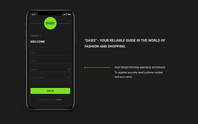 OASIS app app black theame car app design drive drive app fashion fashion app mibileapp shop
