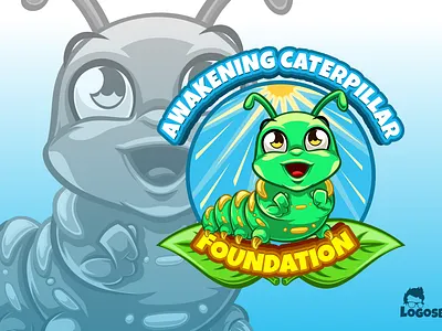Caterpillar mascot logo awakening cartoon cartoon character cartoon logo cartoon mascot caterpillar character design design illustration logo logo creation logo maker mascot mascot logo