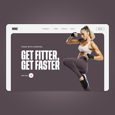 Fitness app - website header app branding dashboard design fitness fitnessapp header illustration landingpage logo ui uiux ux web web design website