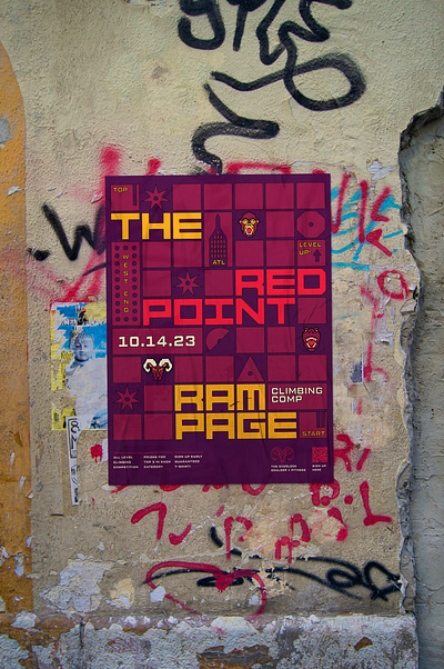 Redpoint Rampage Poster agency branding design digital graphic design illustration logo pixel pixel art poster promotional studio typography vector