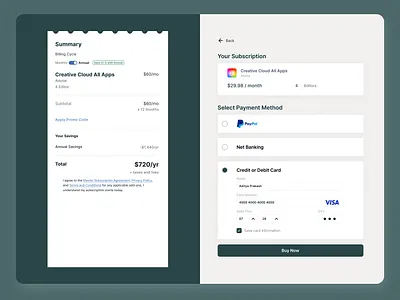 Credit Card Checkout branding dailyui design dribbble illustration logo productdesign saas ui ux webdesign