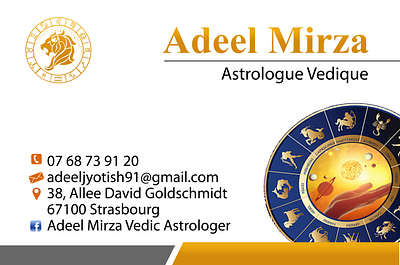 Business Card: Astrologue Vedique business card card