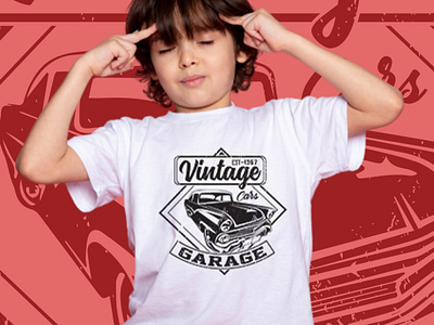 Vintage Car T-Shirt design animal typography branding car t shirt design custom t shirt design graphic design illustration t shirt design typography vinatge