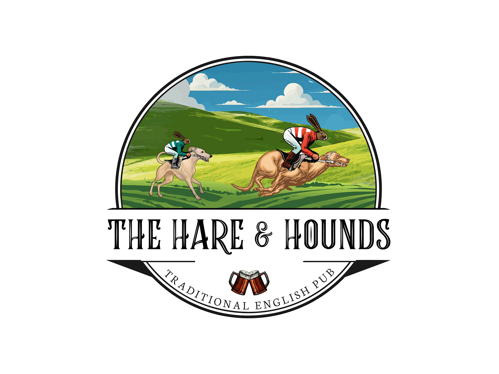 TSHIRT LOGO DESIGN / HARE AND HOUNDS LOGO by CRE8IVE_STUDIO on Dribbble