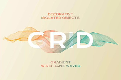 Gradient Grid Wave Objects 3d 3d render abstract background futuristic gradient grid illustration isolated mesh object png shape transparent transparent png wallpaper wave waves wire wireframe