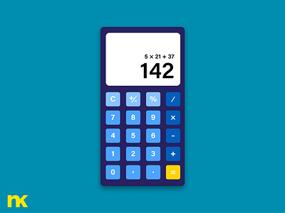 Calculator - Daily UI Challenge #13 blue dailyui ui