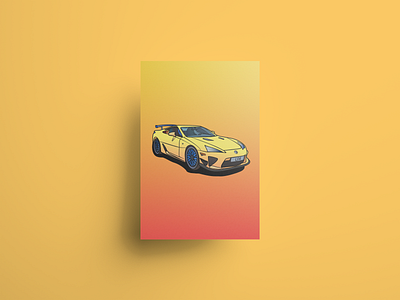 Lexus LFA Illustration car design graphic design illustration japan jdm lexus vector