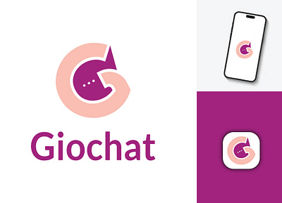 GioChat app logo design 3d app logo branding business design graphic design illustration letterloog logo modernlogo textlogo vector