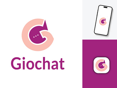 GioChat app logo design 3d app logo branding business design graphic design illustration letterloog logo modernlogo textlogo vector