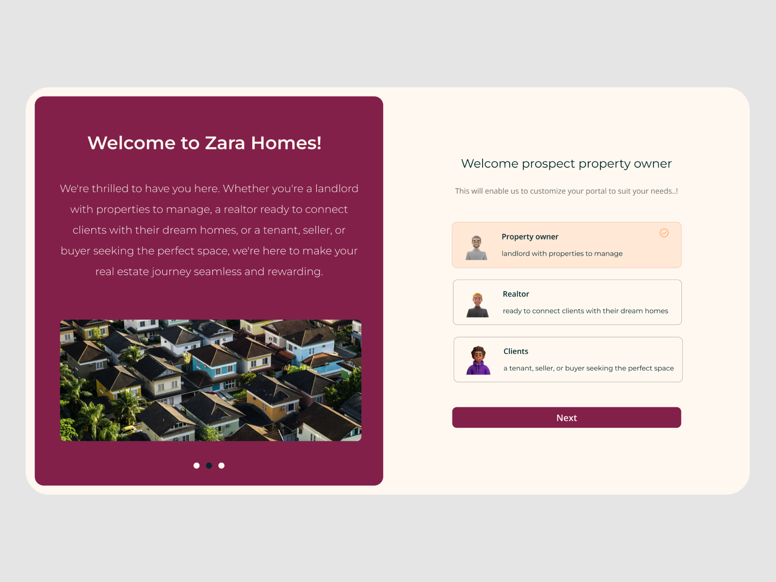 Role-base authentication UI admin analytics design role based authentication signin signup ui