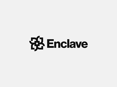 Enclave brand brandidentity branding clean design floral graphic design illustrator logo logomark logotype mark minimal wordmark