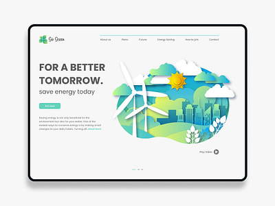 Energy Saving Landing Page - Concept cleanenergydesign ecofriendlydesign ecofriendlyillustration ecotechdigitalart efficientdesign energyconservationgraphics energyefficiency energysavingdesign energysavinginnovation energyvisuals environmentaldesign greentechgraphics greentechwebdesign renewableenergyconcept renewableenergydesign sustainableartistry sustainableillustration sustainableuiux