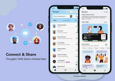 Messaging App mentalhealth mobile uidesign